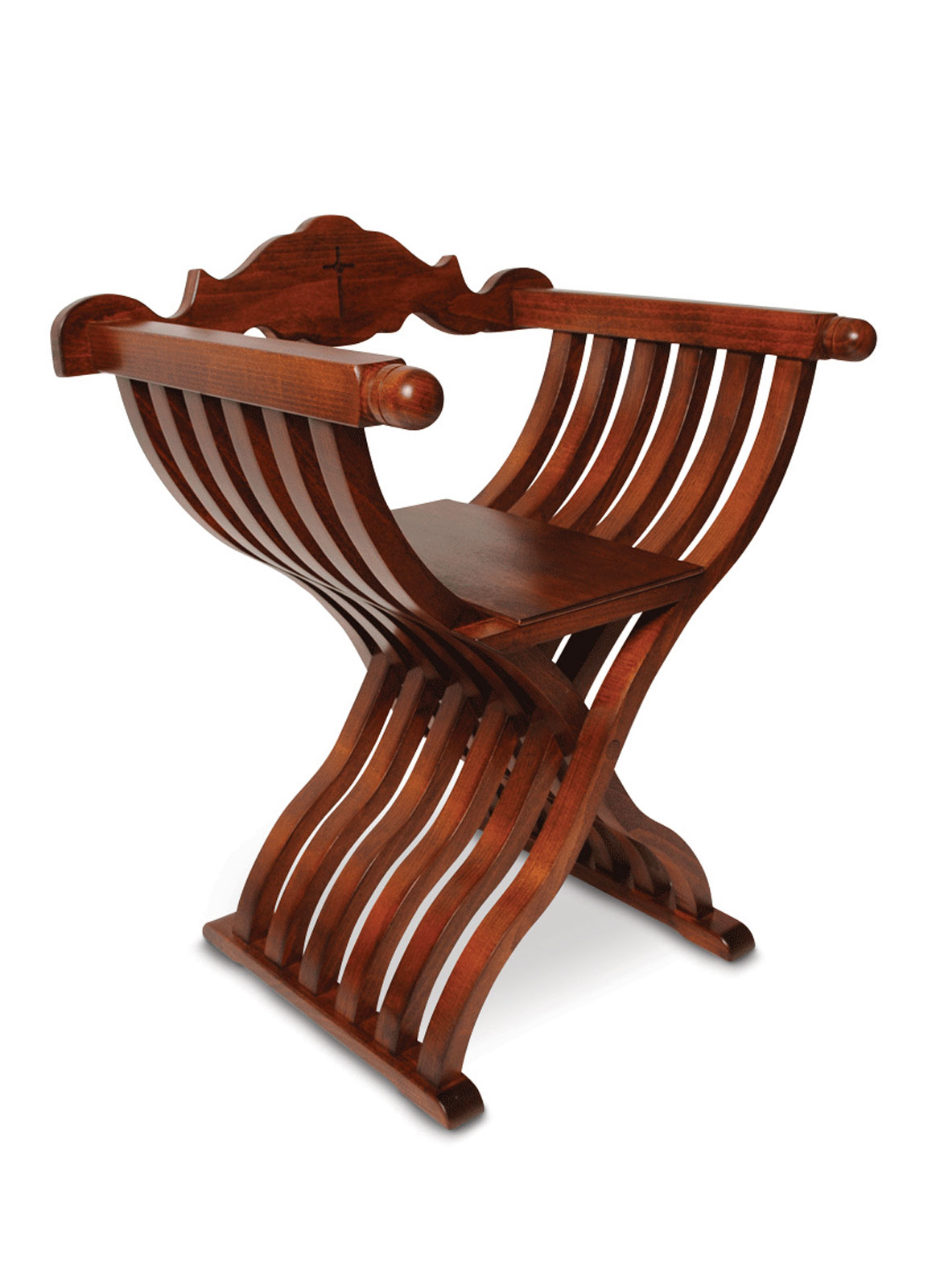 Curved Priest's Wooden Altar Chair | UK Church Supplies ...